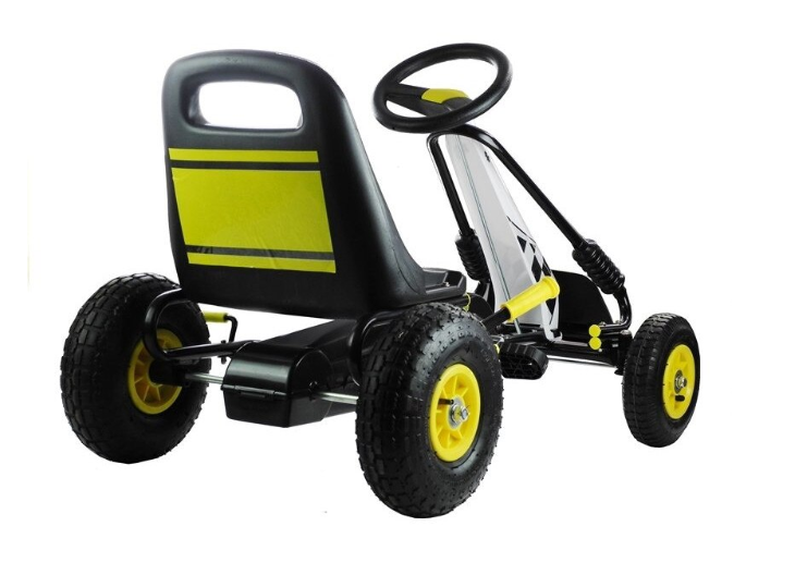 מכונית באגי קארטינג פדלים שחור צהוב CARTIN2 - שמח עד הבית (תמונה 3)