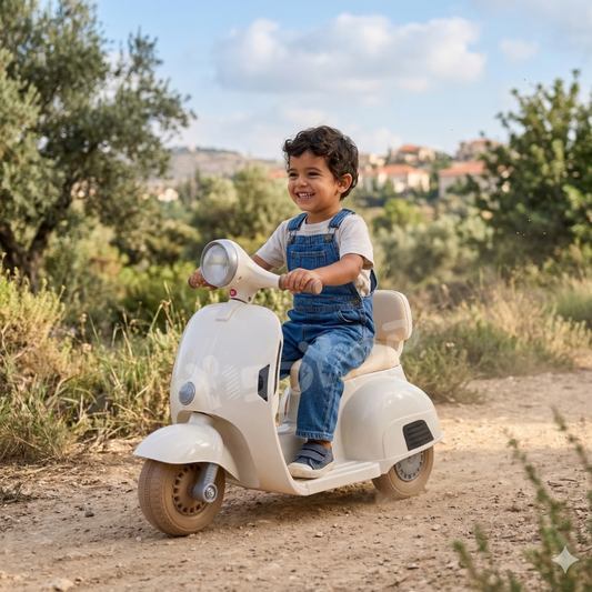 ואספה חשמלית לילדים לבן RetroV6W - שמח עד הבית (תמונה 2)