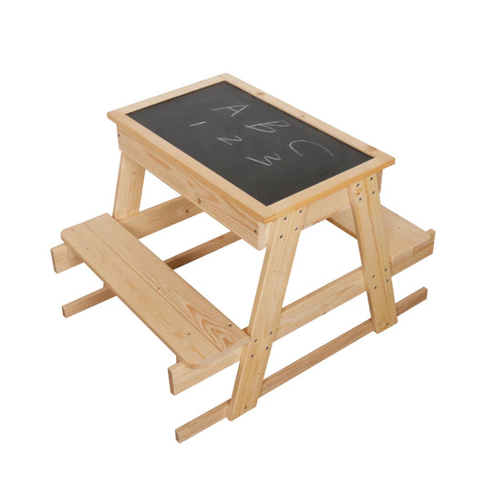 שולחן פיקניק לילדים מעץ עם משטח משתנה W08G434