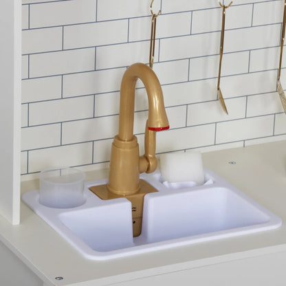 מטבח לילדים מעץ אגם אלקטרוני בצבע לבן W10C1042C | שמח עד הבית