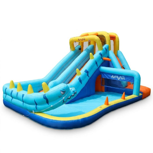 מתנפח מים עם מגלשה דו מסלולית נחש W83050 - שמח עד הבית