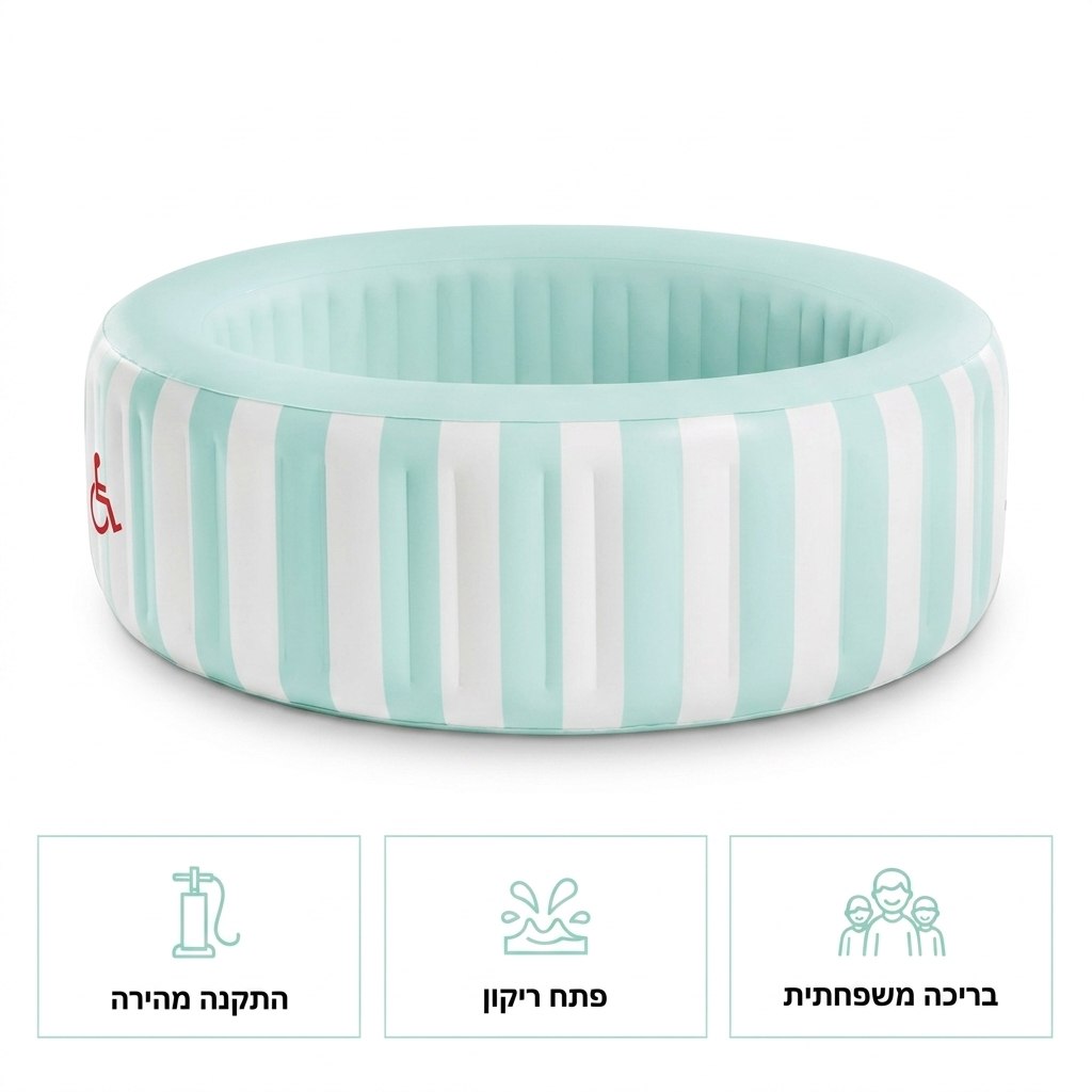 בריכה מתנפחת עגולה Coastal Luxe 168X53 סמ INTEX 56182 - שמח עד הבית