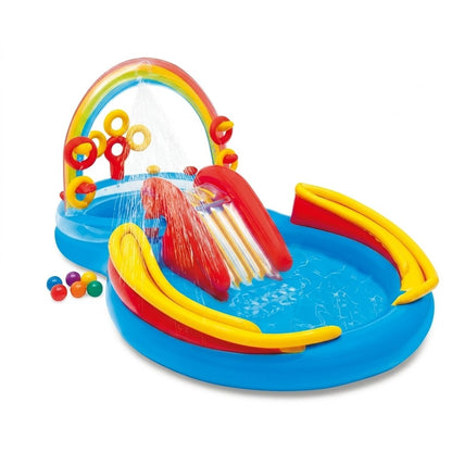 בריכה מתנפחת קשת בענן עם מגלשה INTEX 57453 - שמח עד הבית