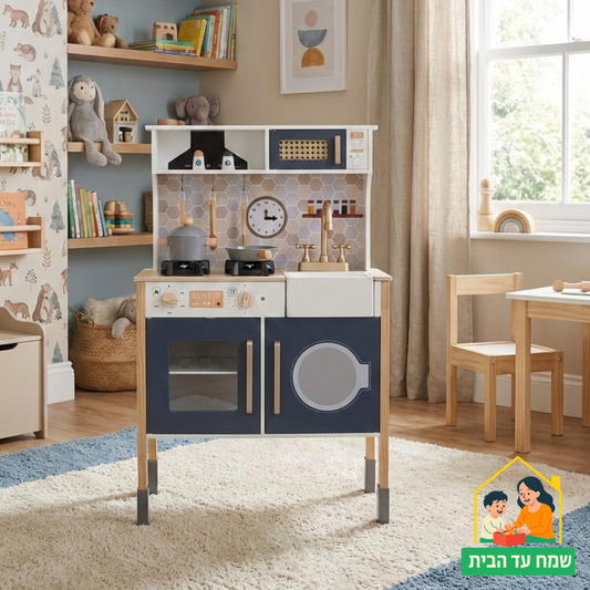 מטבח נדב - מטבח עץ מפואר עם אפקטים של אורות וצלילים ואביזרים