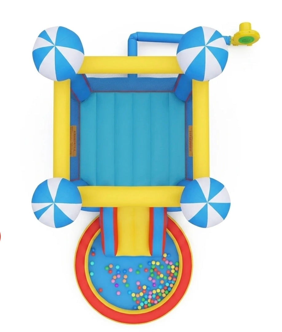 מתקן מתנפח לחצר עם מגלשה ובריכת פעילות MIRAJUMP - שמח עד הבית (תמונה 4)