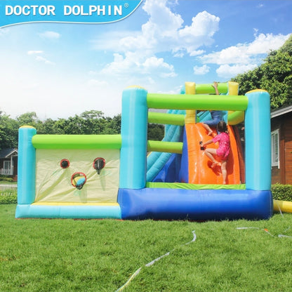 מתקן מתנפח מים עם שיכשוכית ומגלשה - Doctor Dolphin W73003