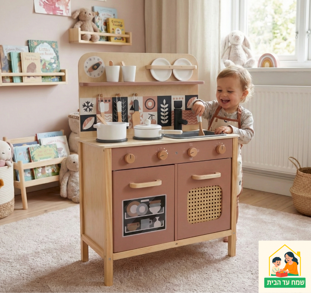 מטבח אופיר מעץ לילדים | מקט W10C947 | בית העץ | שמח עד הבית