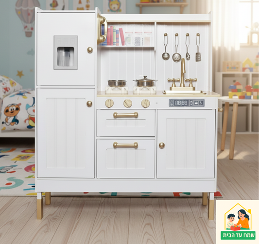 מטבח אלקטרוני אפרת מעץ לילדים | מק"ט W10C692C | בית העץ |שמח עד הבית