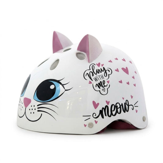 קסדה לילדים Kitty Cat חתול לבן מבריק SMALL 81394
