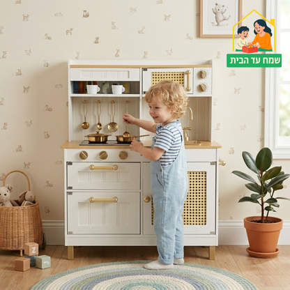 מטבח אלקטרוני מעץ לילדים פראג ראטן