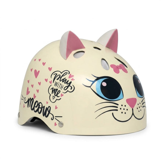 קסדה לילדים Kitty Cat חתול שמנת מבריק SMALL 80687